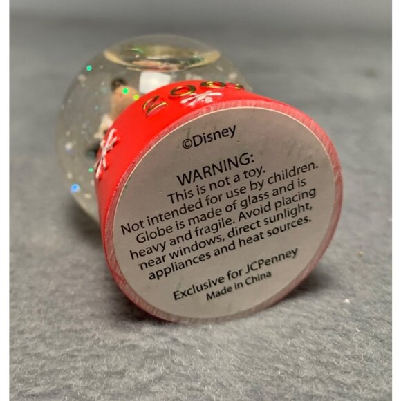 Disney 2007 Mickey Mouse Christmas Snow Globe Red Base with Box  JCPenney - Picture 3 of 7